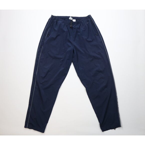 Vintage Nike Mens XL Distressed Travis Scott Mini Swoosh Stretch Pants Navy Blue